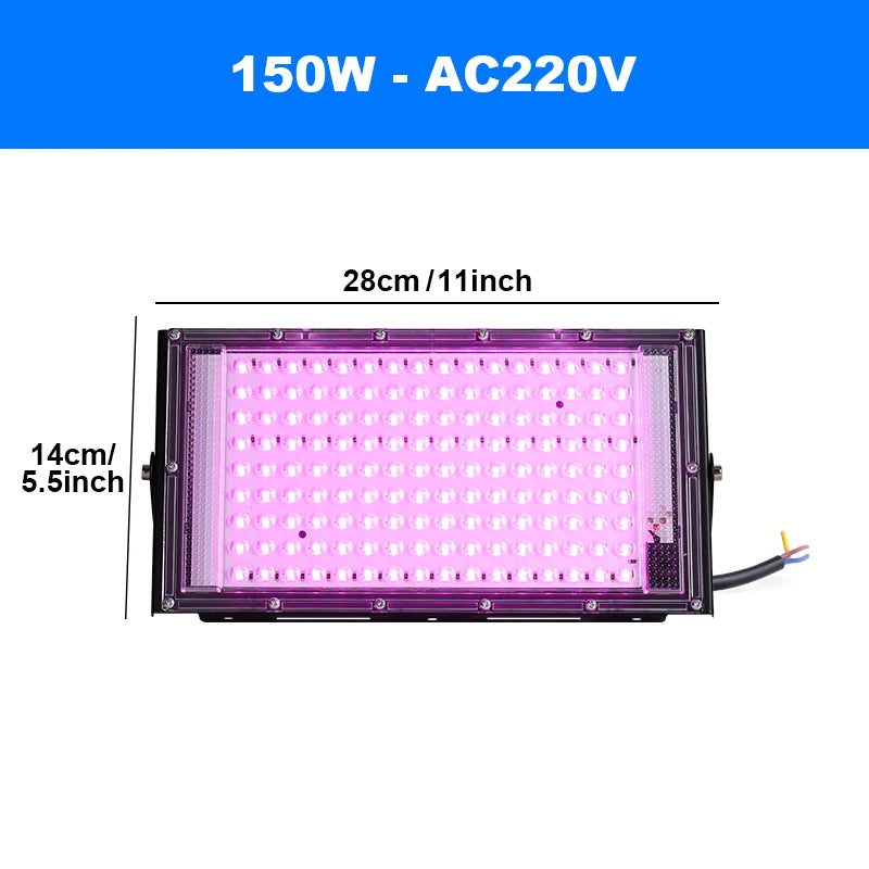 Lampada LED per la coltivazione con staffa regolabile, 3 misure