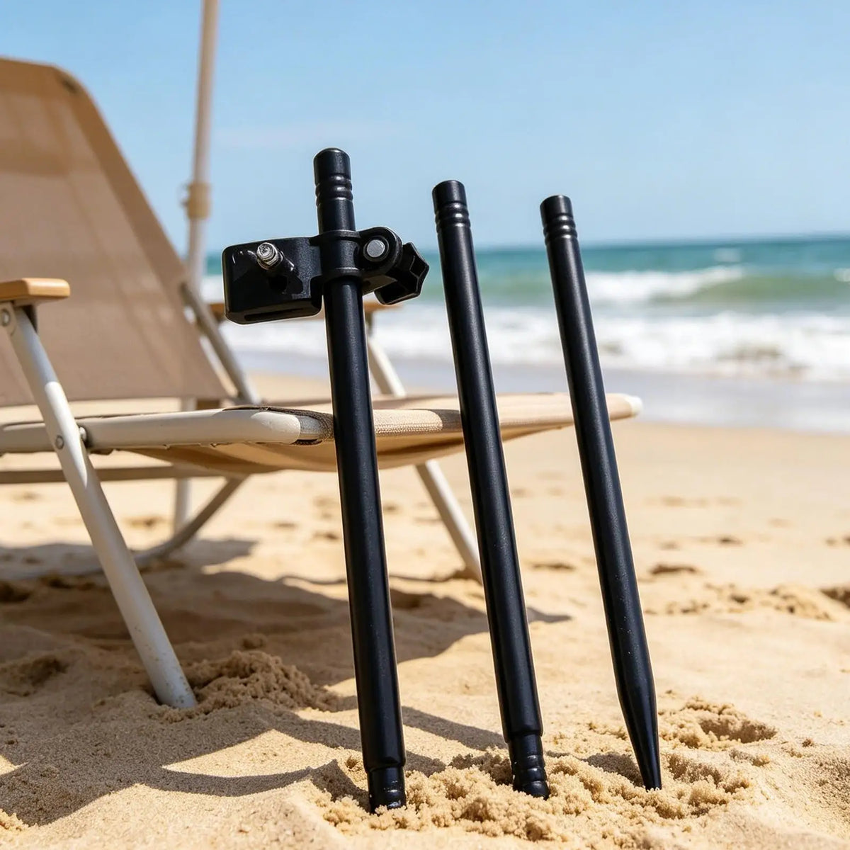 Portable Metal Umbrella Holder for Narrow Poles