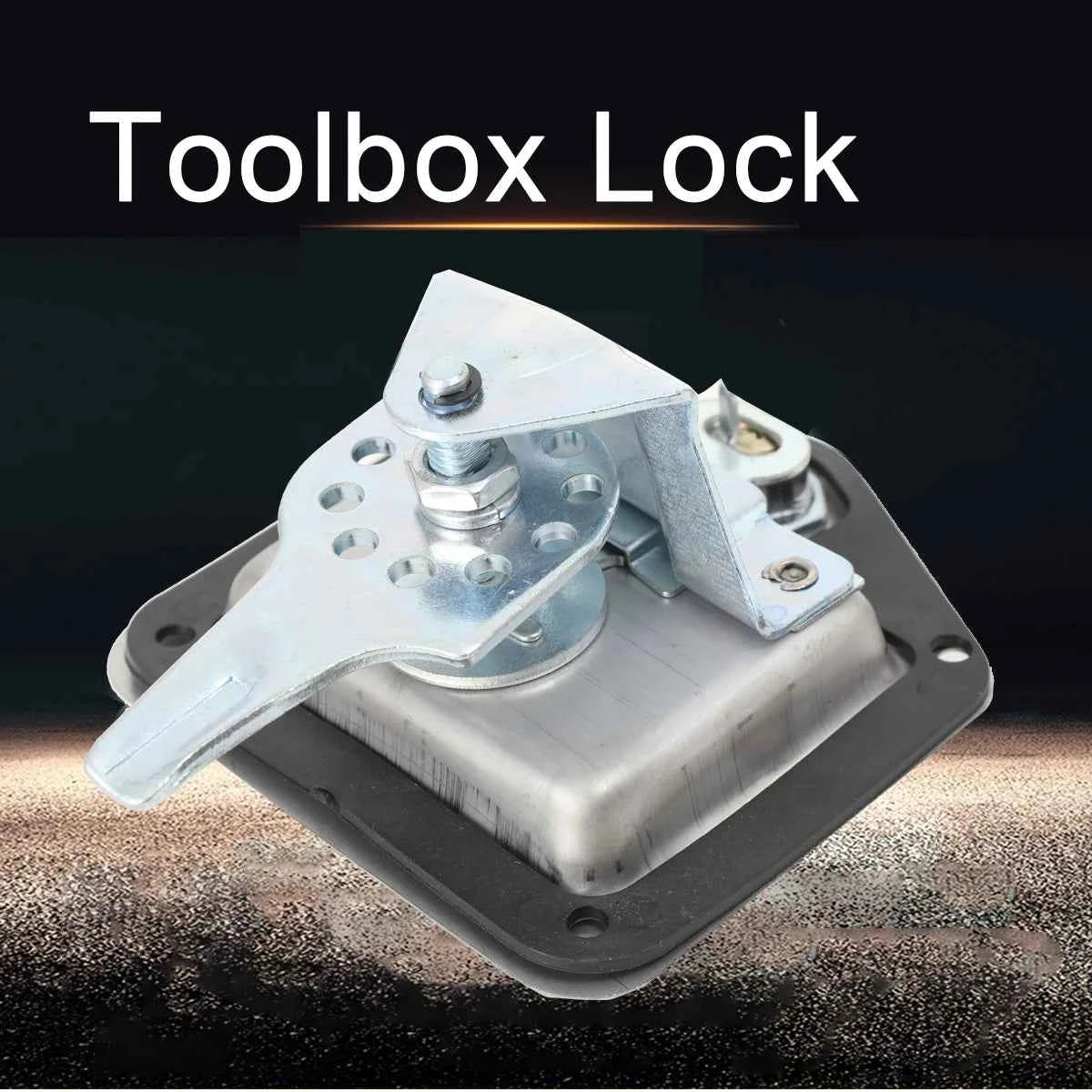 4-Piece Stainless Steel Toolbox Locks with 8 Keys and Rubber Seal