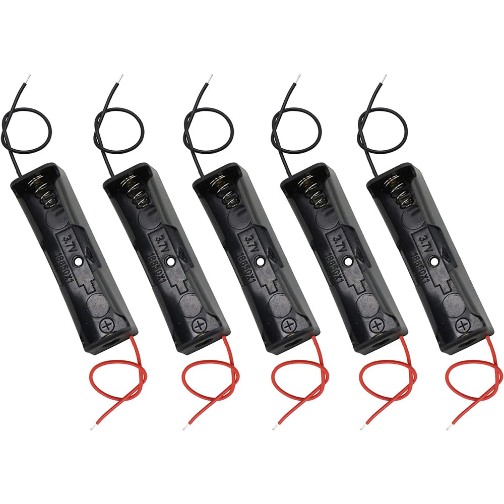 10pcs 18650 Battery Holder Single 1x 3.7V 18650 Battery Holder 18650 Battery Holder with Wires