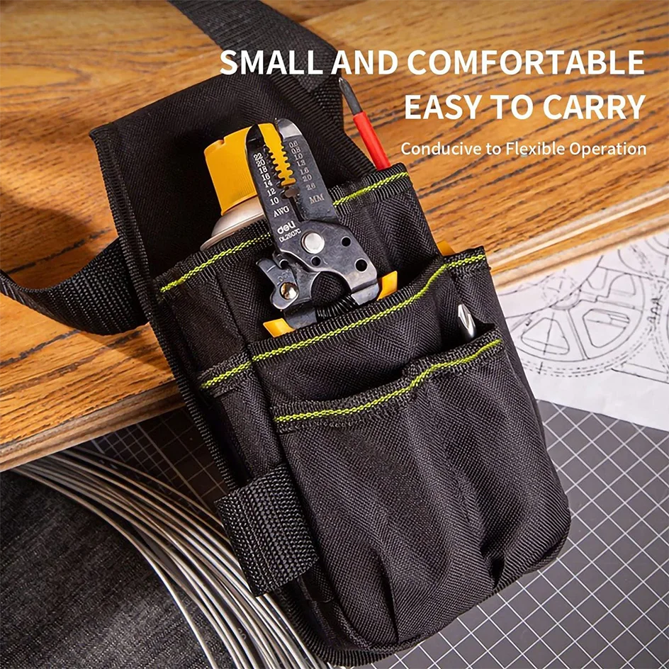 Oxford Fabric Tool Waist Pouch with Belt