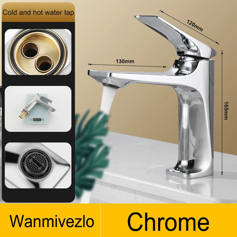 Gun Grey Modern Bathroom Sink Faucet Single Handle Deck Mounted Wash Basin Water Tap Hot And Cold Mixer