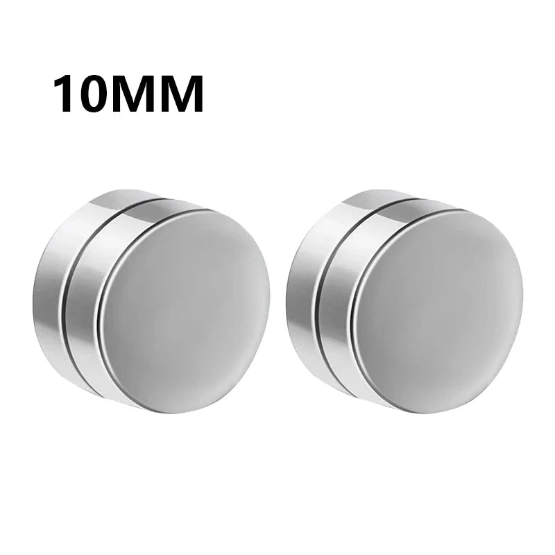 1Pair Fashion Magnetic Clip Ear Stud Non Piercing Earrings Fake Earrings Gift for Men Women Jewelry