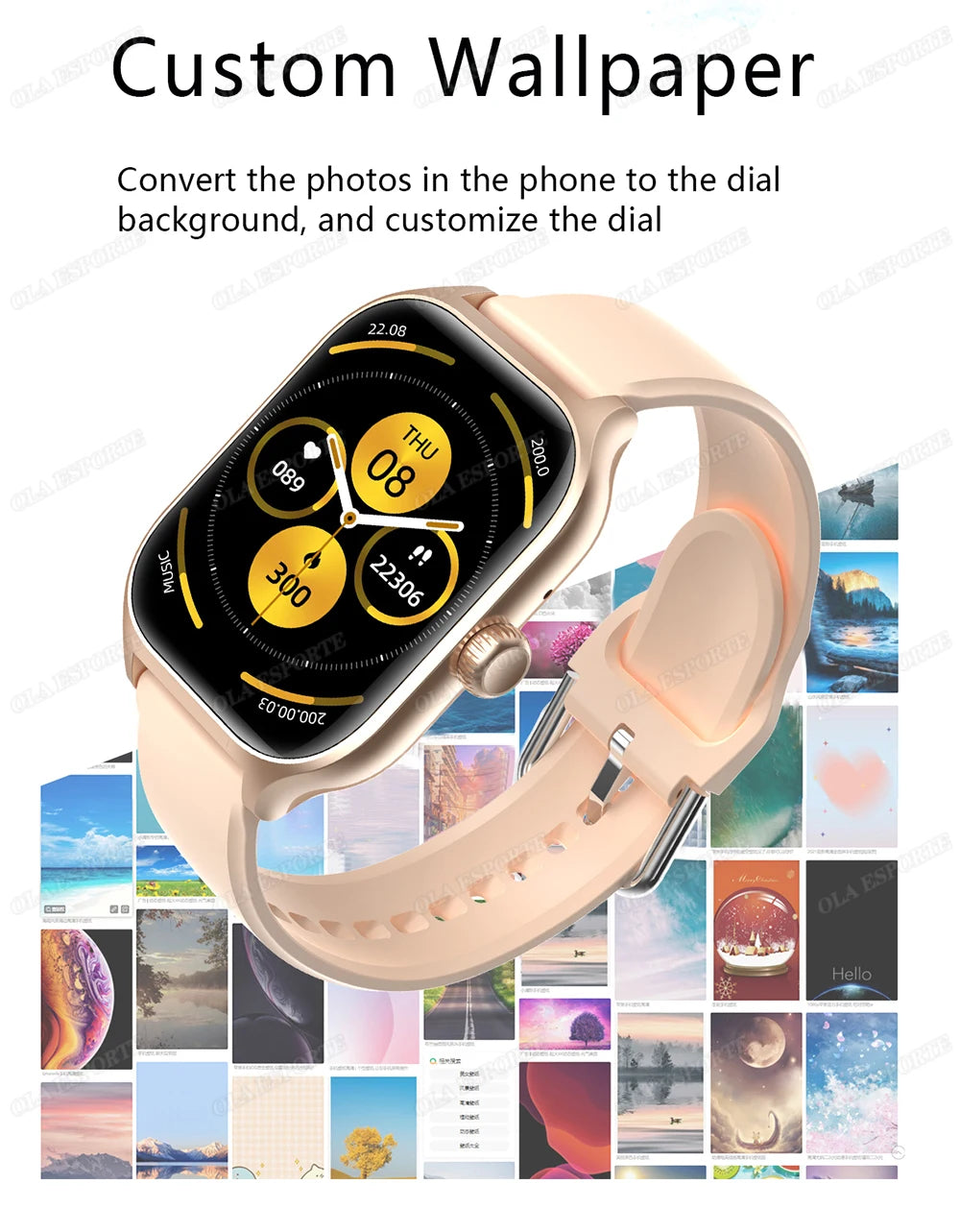 Reloj inteligente para llamadas Bluetooth de 2,01 pulgadas con seguimiento de actividad
