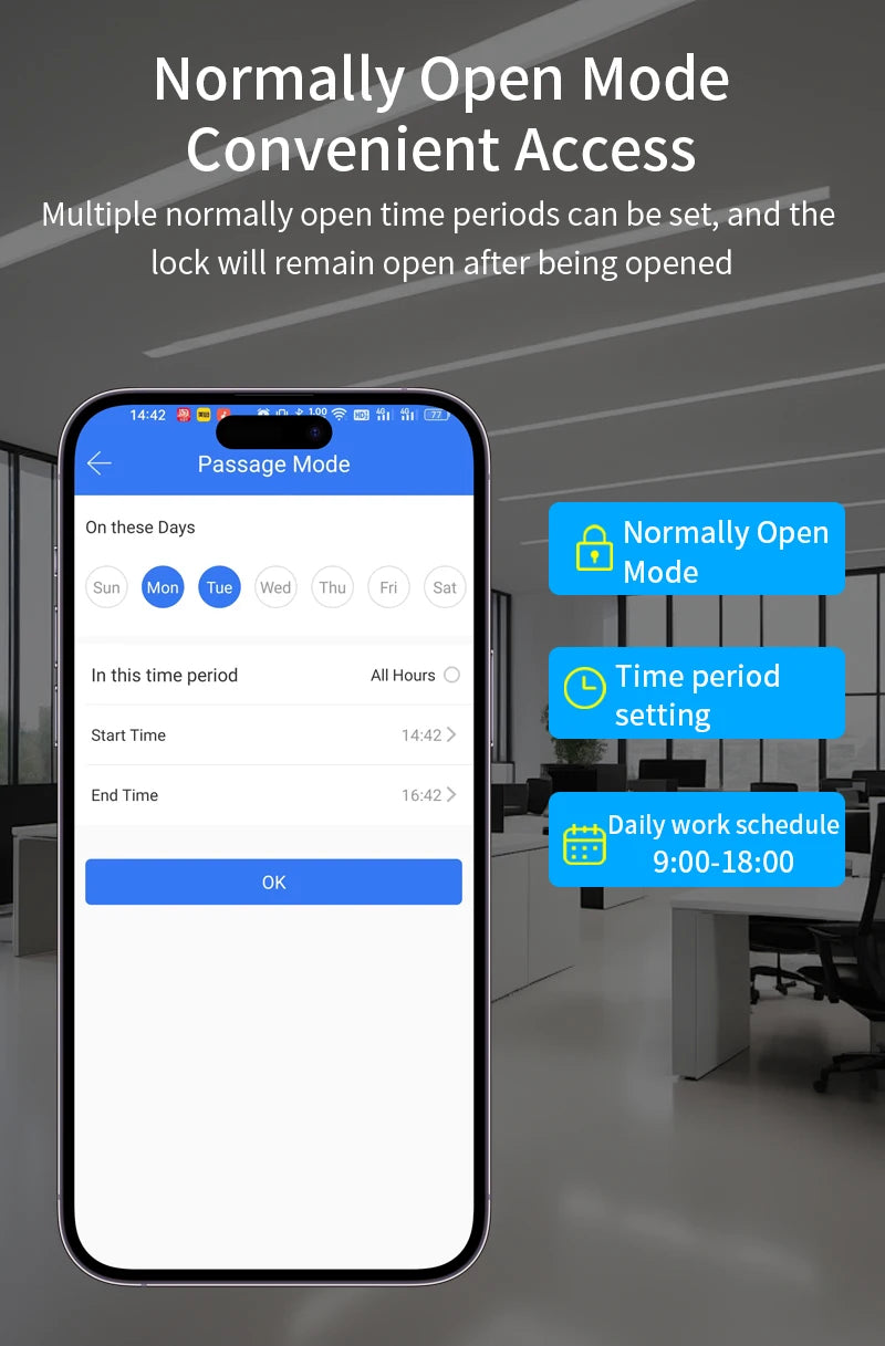 BSTUOKEY Étanche IP67 Serrure intelligente TTlock Contrôle d’accès Clavier Extérieur Empreinte Digitale Mot de passe Bluetooth 13.56MHz Carte App Déverrouiller