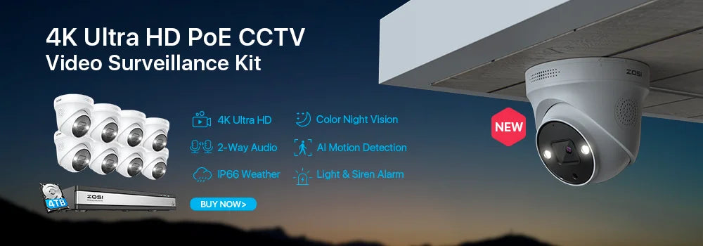 ZOSI 8CH 1080P Wired CCTV Security Camera System with HDD
