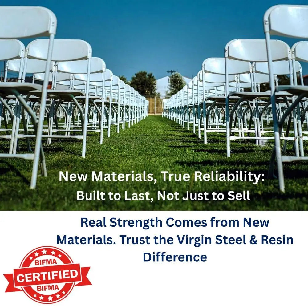 10 Pack Heavy Duty Folding Chairs 650 lb Capacity for Events