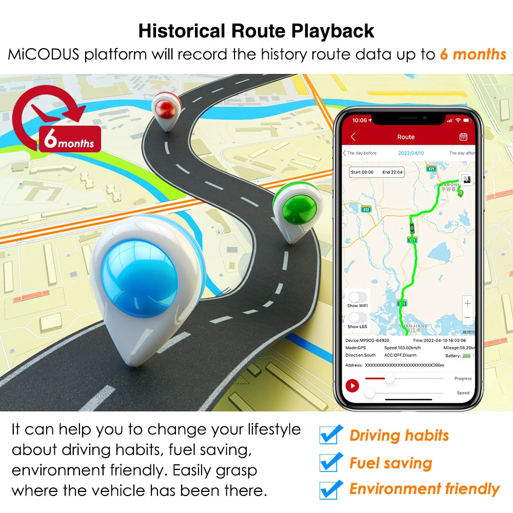 4G MiCODUS GNSS Locator ML808G 10000Mah Magnet Asset GPS Tracker Vehicle Waterproof Geo-fence Lifetime Free APP