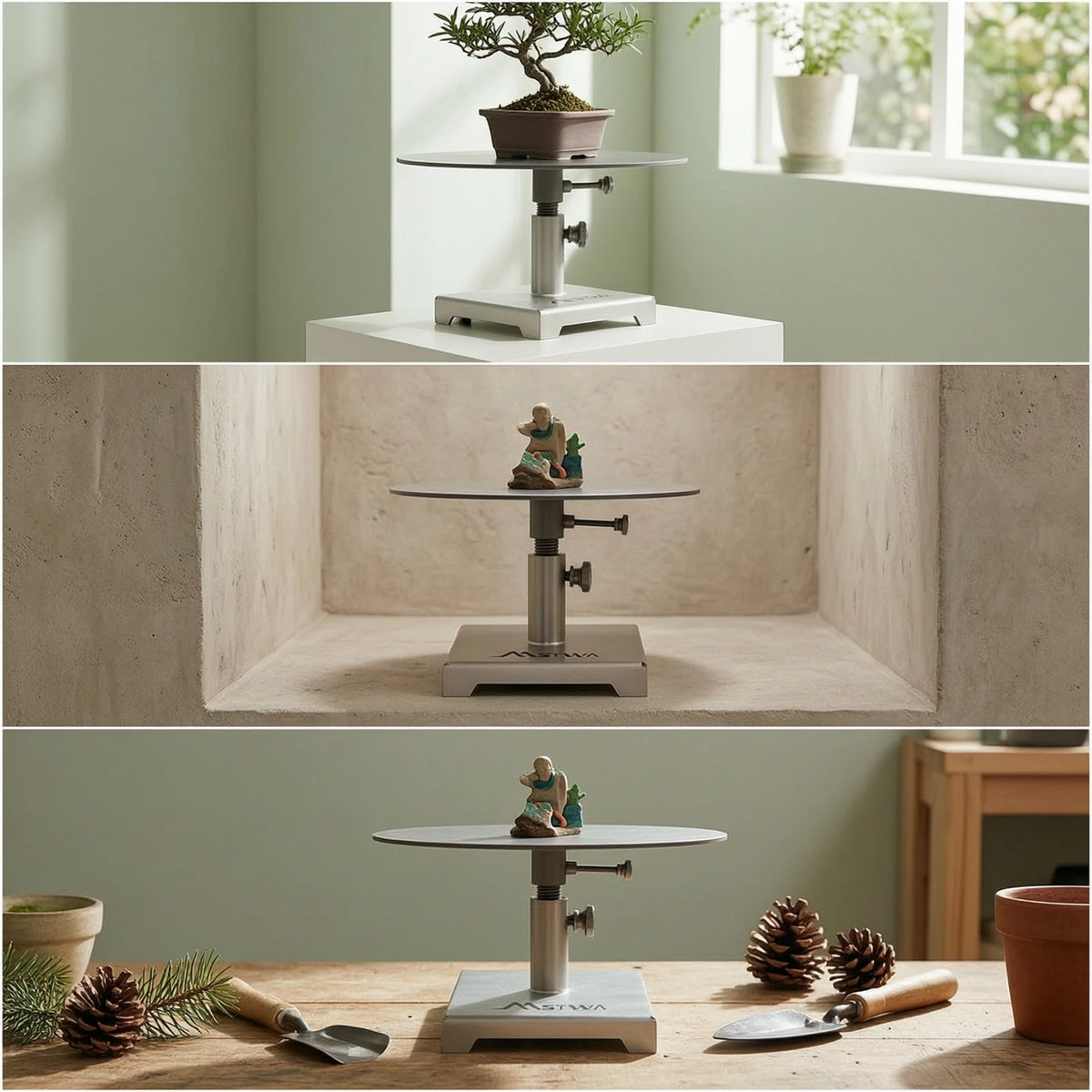 Obrotowy Stół Warsztatowy do Bonsai z Regulacją