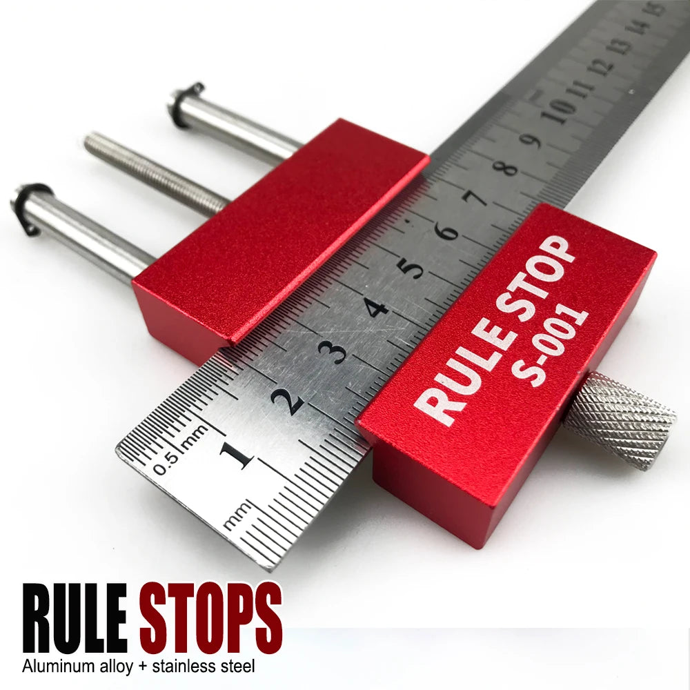 Steel-Ruler Positioning Stop Block