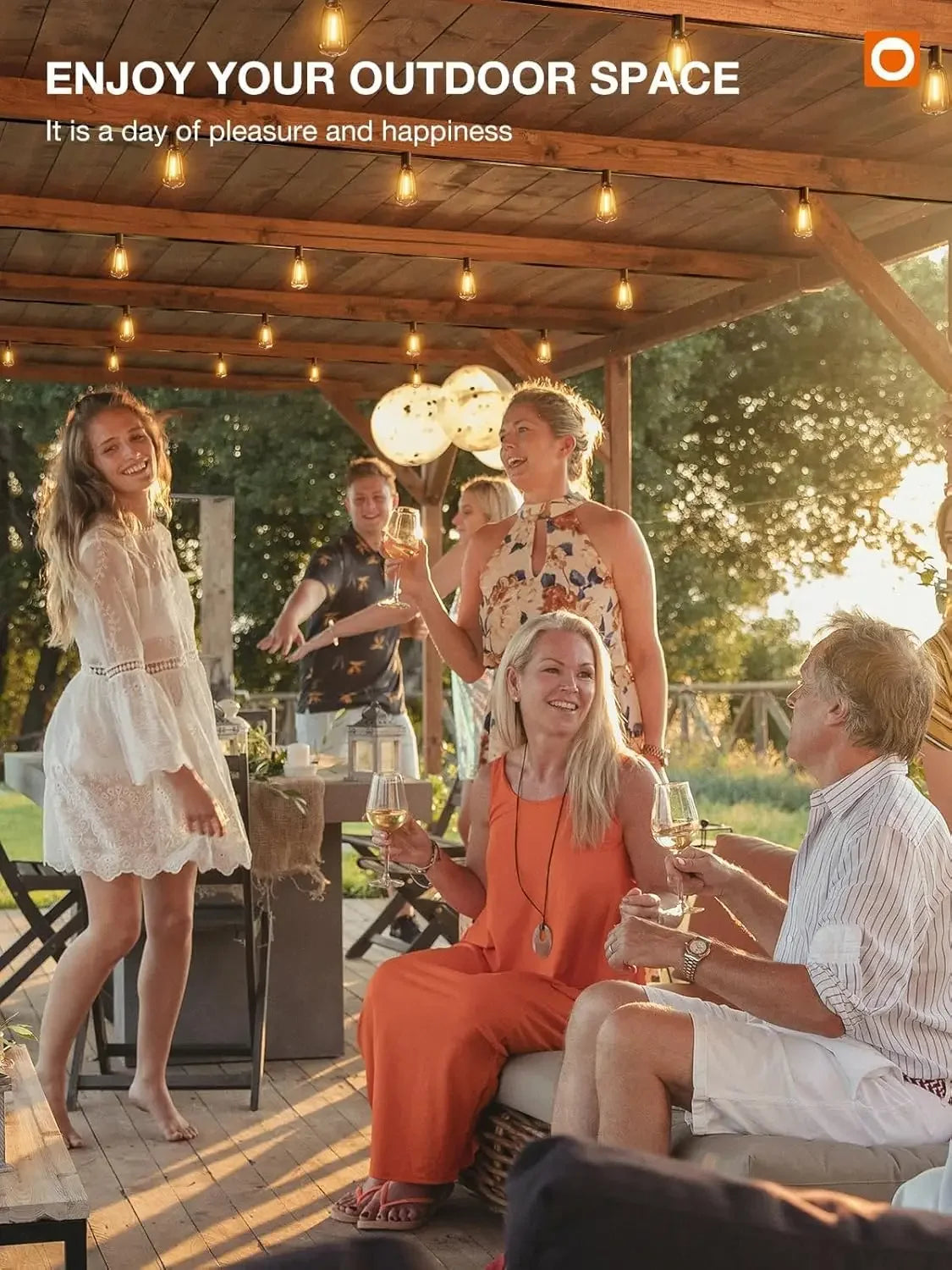 Luci a stringa LED da esterno impermeabili da 150 piedi per patio