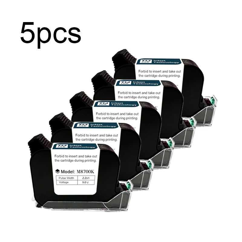 Phezer Quick-Dry Black Ink Cartridge 12.7mm for Handheld Inkjet Printers