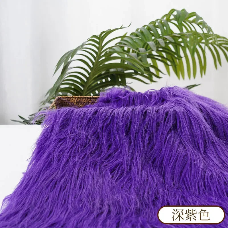 25x45cm Long Hair Faux Fur Fabric For Animal Suit DIY Doll Hair Beard Craft Making Material Patchwork Garment Sewing Accessories