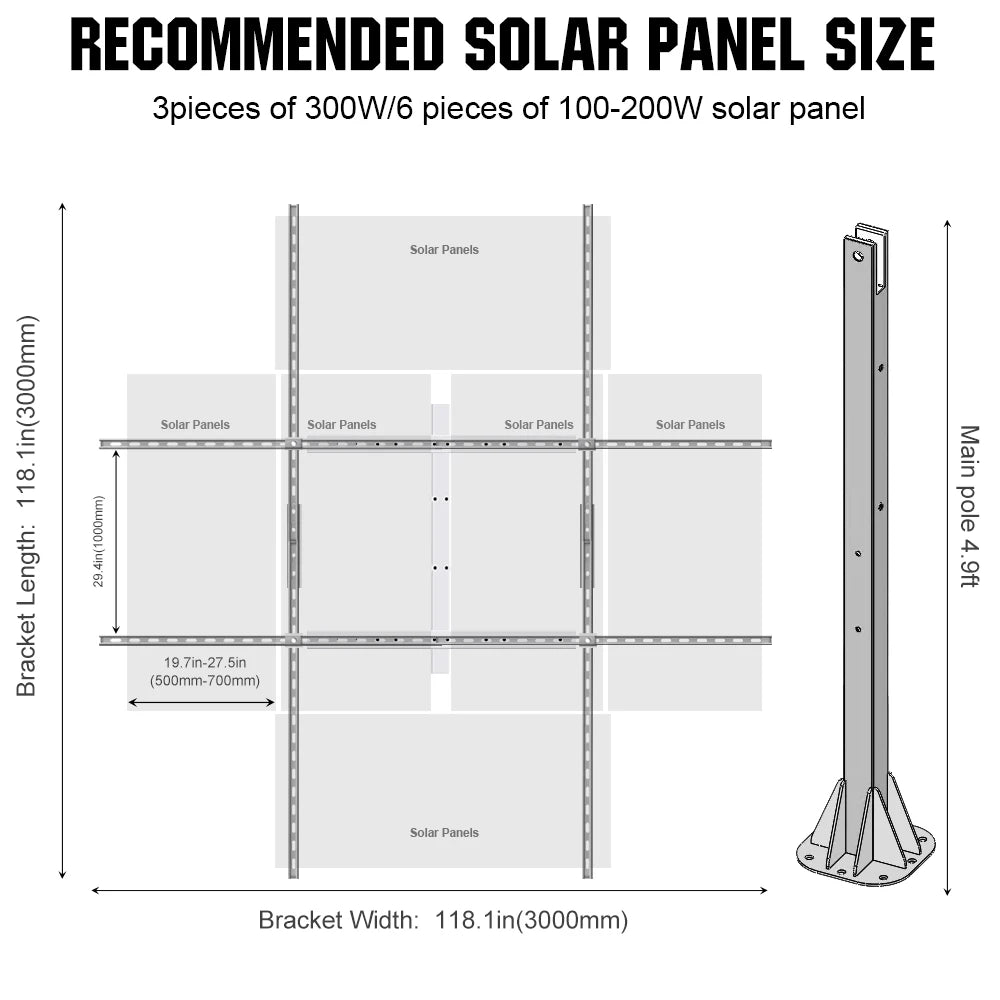 ECO-WORTHY Solar Panel Dual Axis Tracking System (Increase 40% Power) with Tracker Controller for Yard/Farm/Field