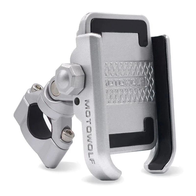 Supporto per telefono da moto in alluminio con montaggio sullo specchietto retrovisore