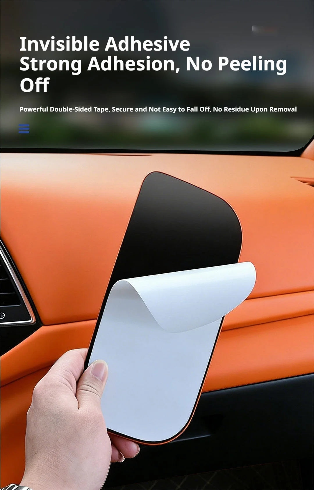 SEAMETAL Car Seat Side Organizer PU Leather Glasses Storage Case Self Adhesive Car Center Console Storage Box for Phone Key Card