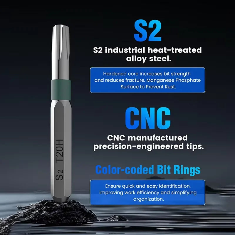 Magnetic Precision Screwdriver Set - Long-Bit Options