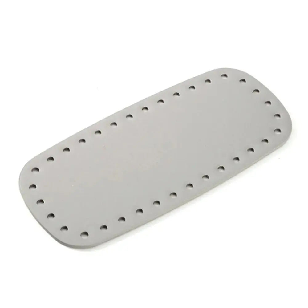 Base de bolsa de croche em couro PU oval, 20 × 9 cm