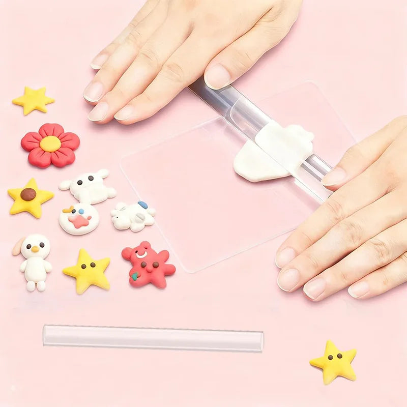 2/3Pièces ensemble d'outils en argile polymère avec 2 rouleaux en acrylique et planche, kit d'outils argile pour façonnage et modelage, outils céramiques
