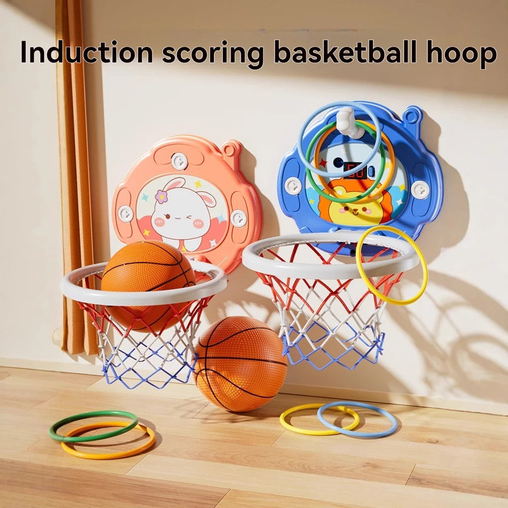 2025 New Children's Basketball Frame Indoor Shooting Hanging Baby Basketball Stand 1-5 Year Old Baby Home Ball Toy No Punching