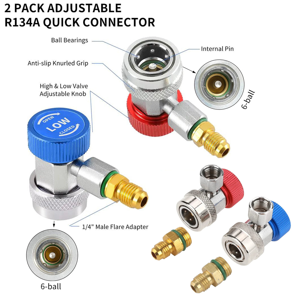 3-cestný AC manoměr s hadicami pre R12/R22/R404A/R134a | Automobilová HVAC diagnostika chladiaca látka