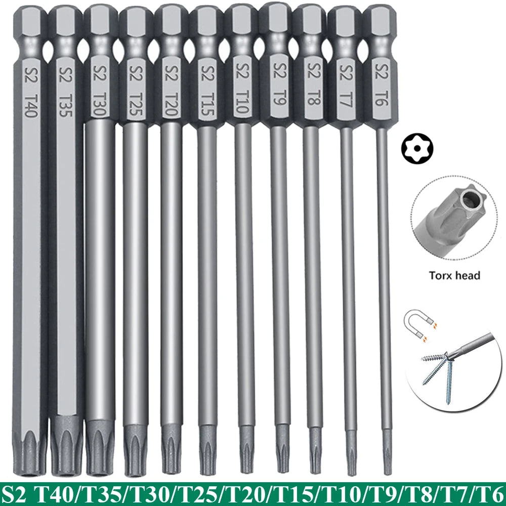 Torx Security Screwdriver Bit Sets - 50 / 100 mm