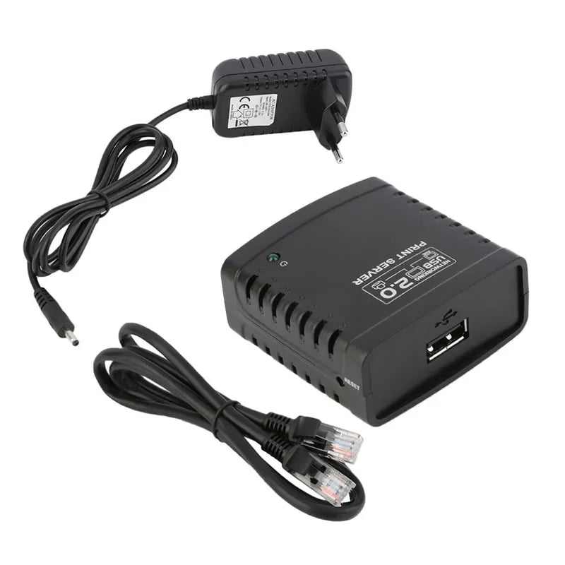 USB 2.0 Ethernet Print Server with LPR