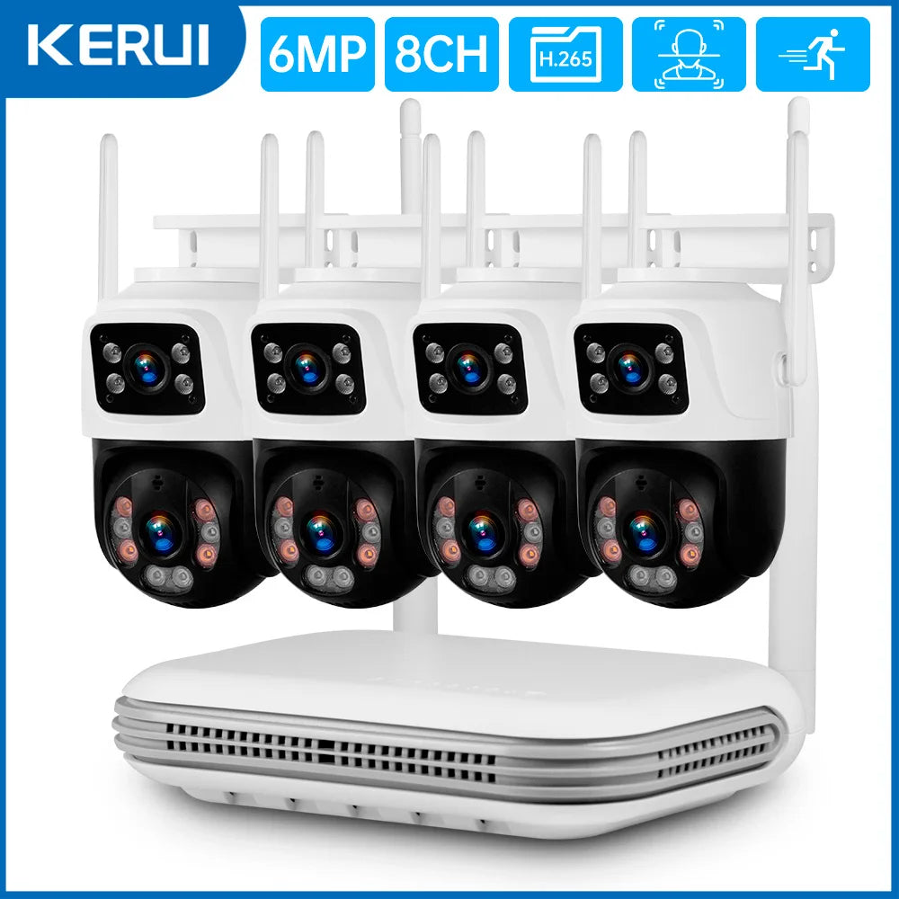 6MP Dual Lens WiFi IP Camera 8CH NVR Kit