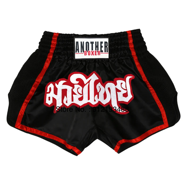 Muay Thai Shorts 2024 New Boxing Shorts Women Men Child Embroidery Kickboxing Training Pants Sanda Martial Arts Fight Equipment