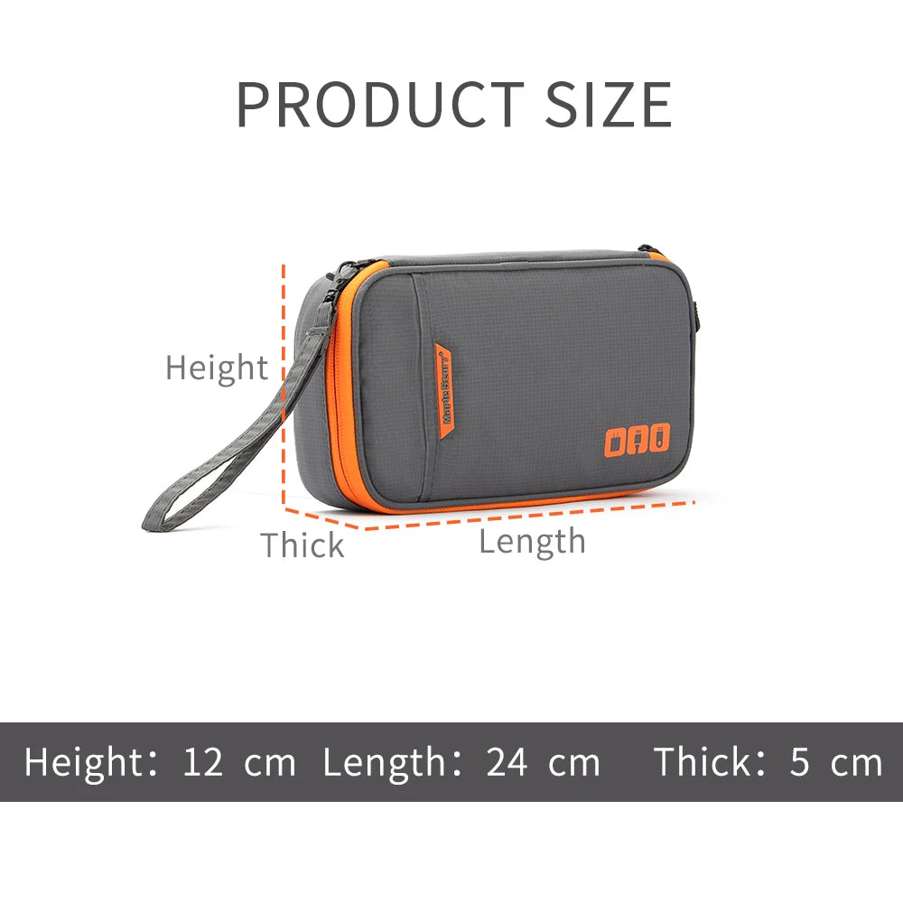 Travel Cable and Electronics Organizer Pouch