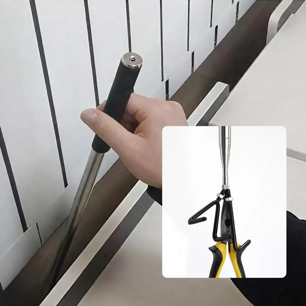Telescopic Magnetic Pickup Pole with Hook