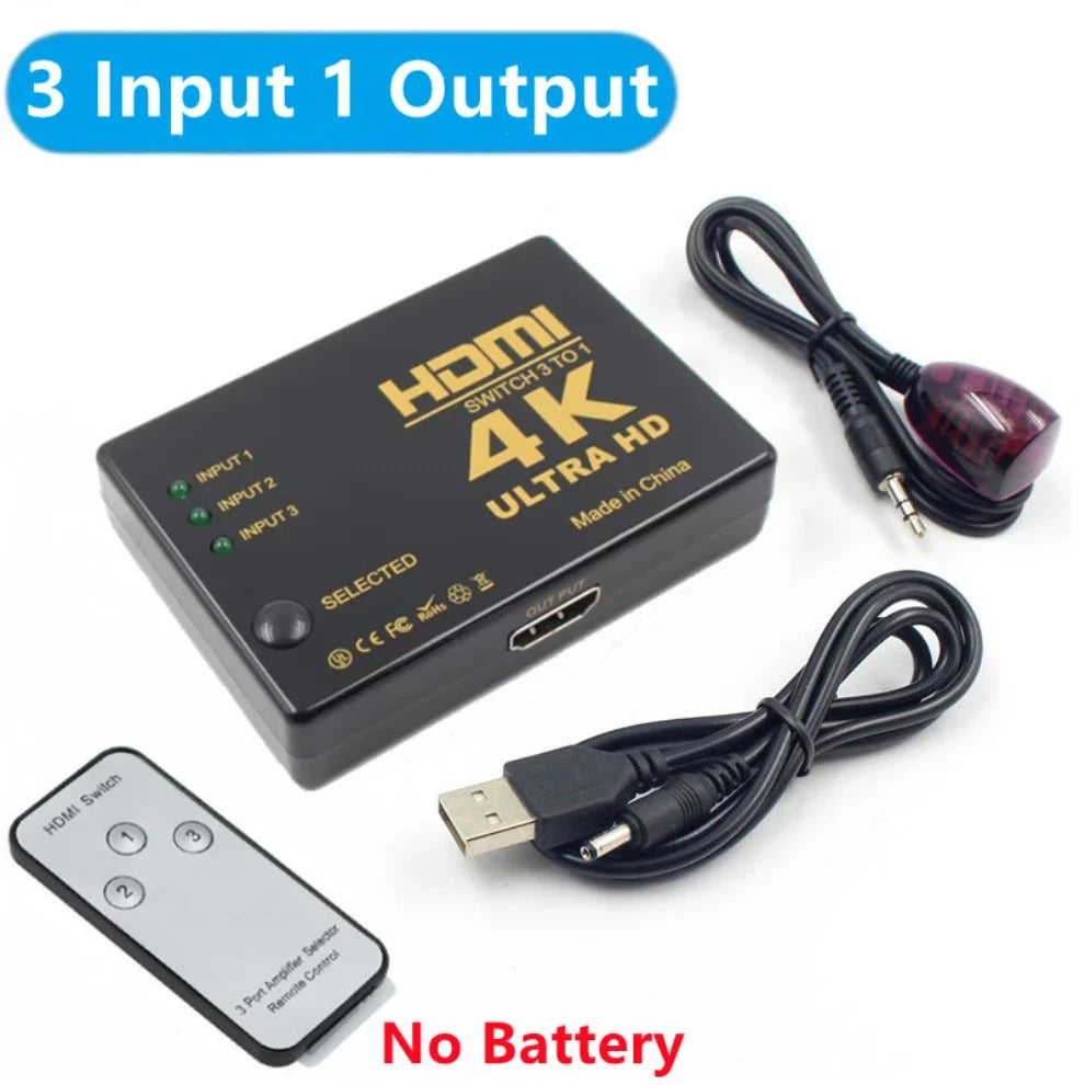 HDMI-kildeskifter - tre eller fem indgange