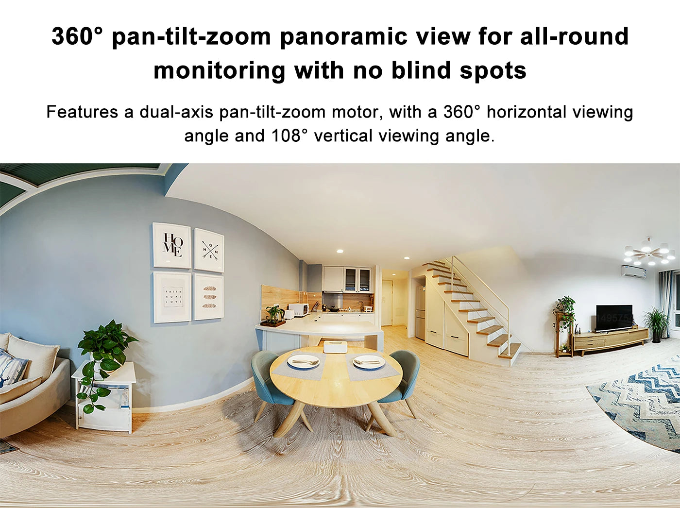 Xiaomi 2K vnútorná inteligentná kamera 360° WiFi detský monitor bezpečnostná kamera