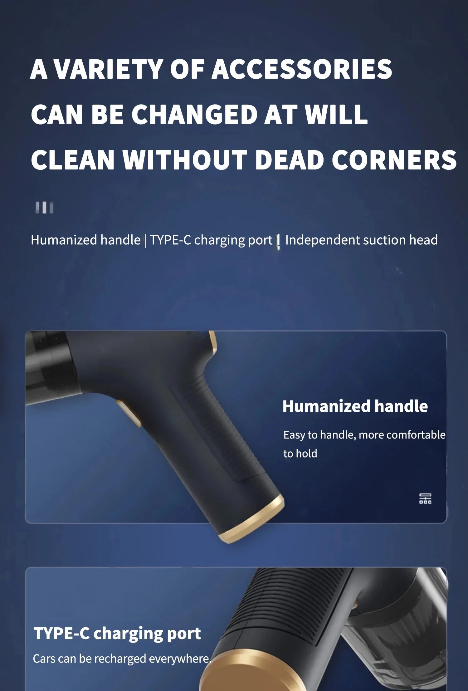 CENRR 98000PA Krachtige Mini Auto Stofzuiger Snoerloos Draadloos Auto Reinigingsapparaat Handheld Draagbare Stofzuiger Luchtpistool