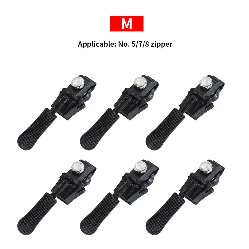 Universal Detachable Metal Zipper Slider Puller Detachable Instant Repair Kit DIY Replacement Lever Locks for Clothing Luggage