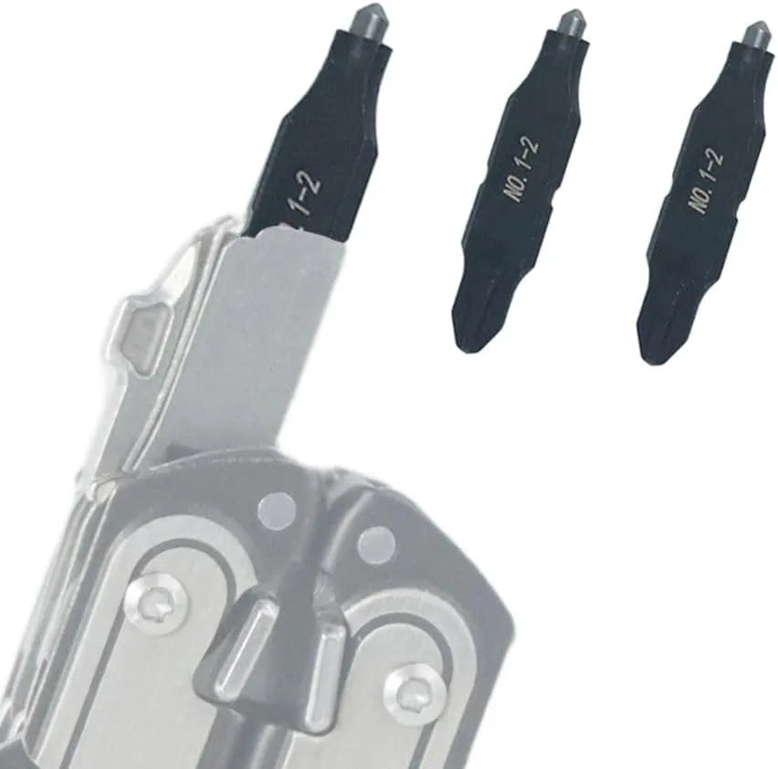 Glass Breaker Bit Set,Tungsten Carbide Window Breaking Tip + #1 & #2 Phillips,3 Pack
