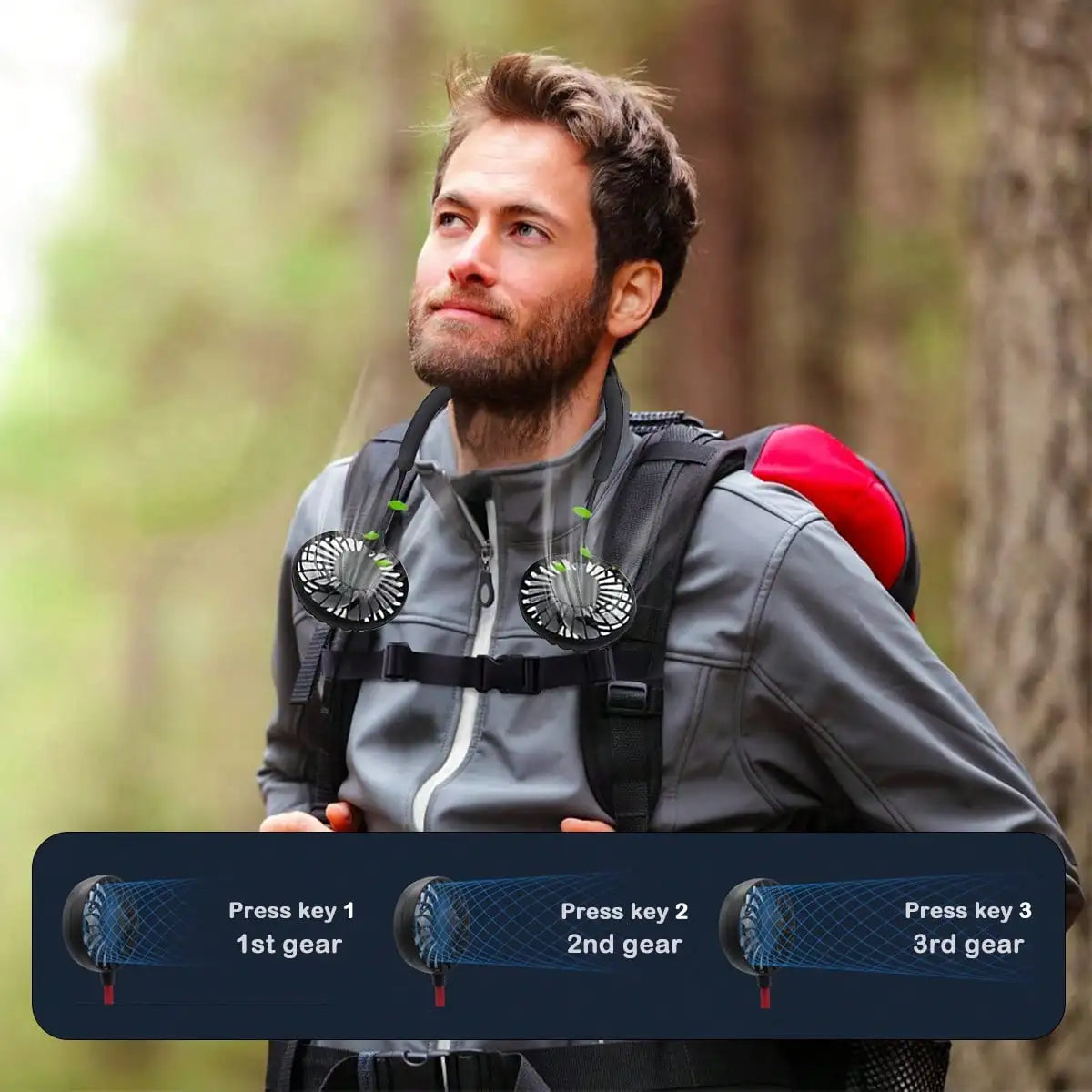 Portable Neck Fan — Wearable Hands-Free Cooling Fan