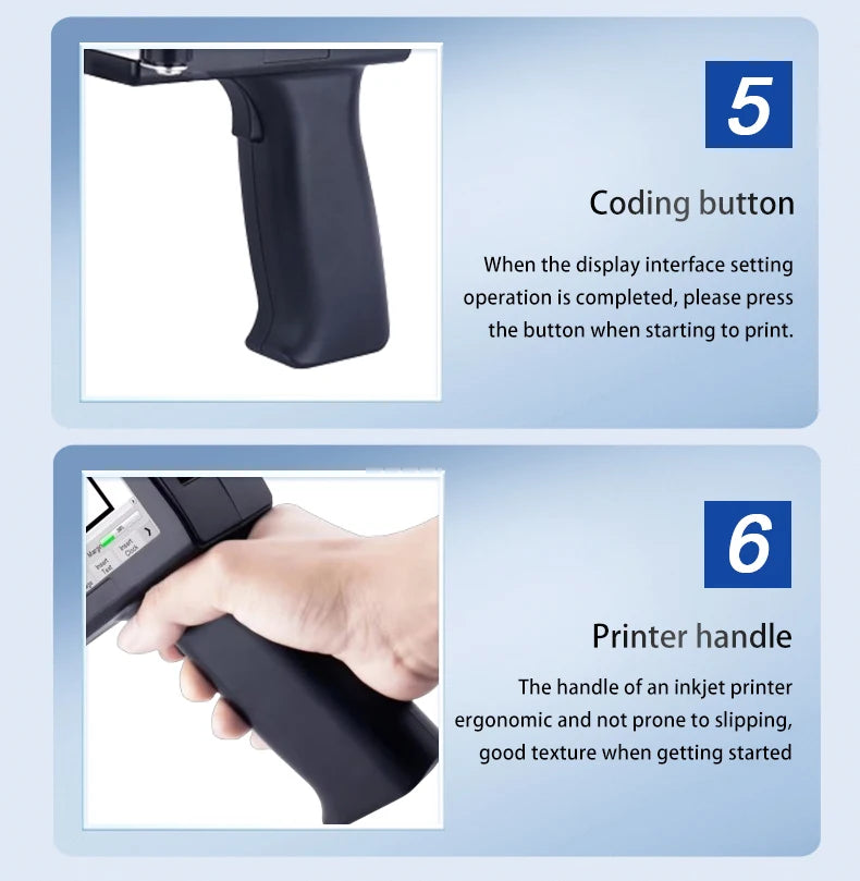 Håndholdt Inkjet-printer 12,7 mm Trådløs Kode- og Stregkodelogo-printer