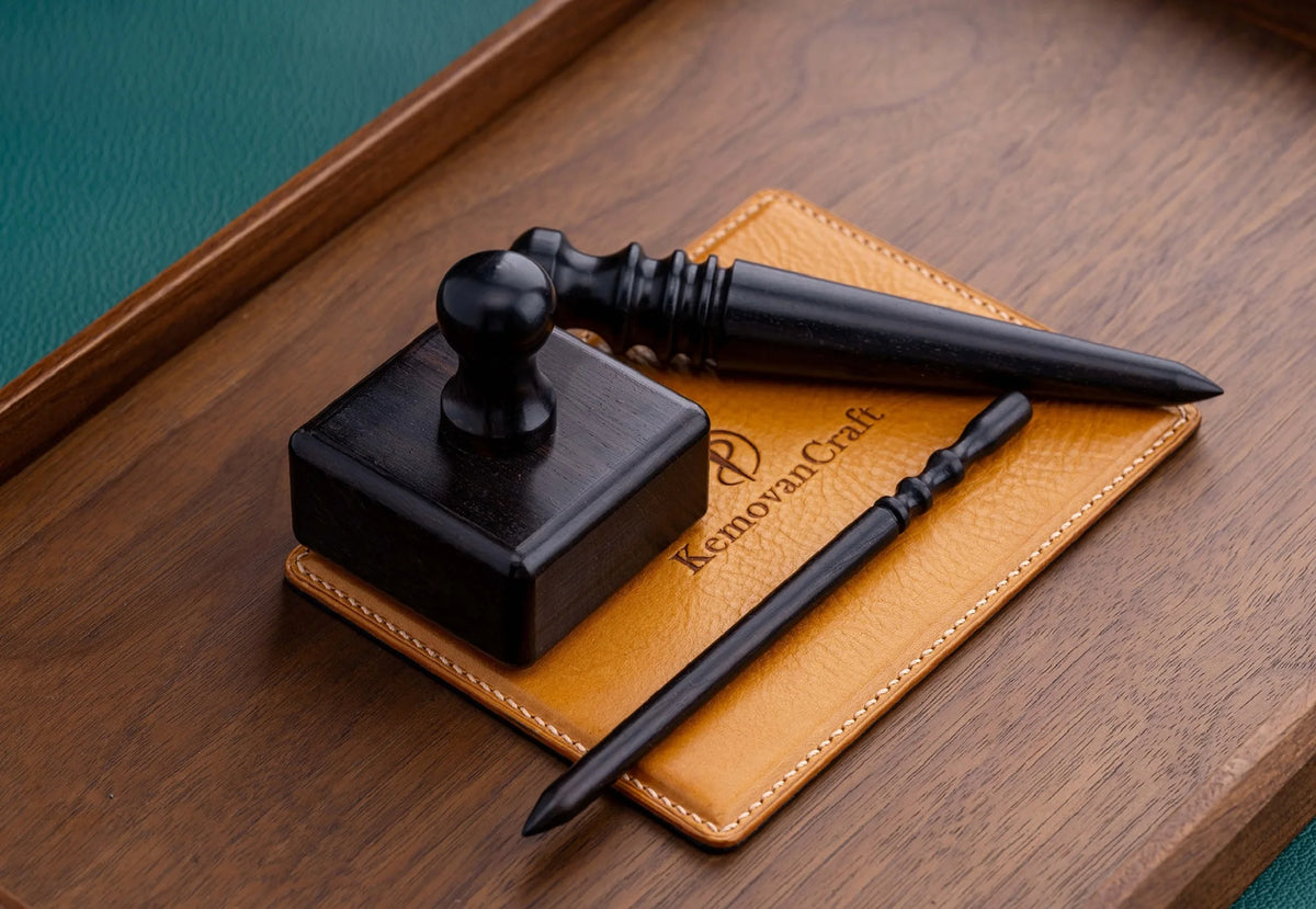 Wooden Leather Edge Burnishers — Round and Square Options