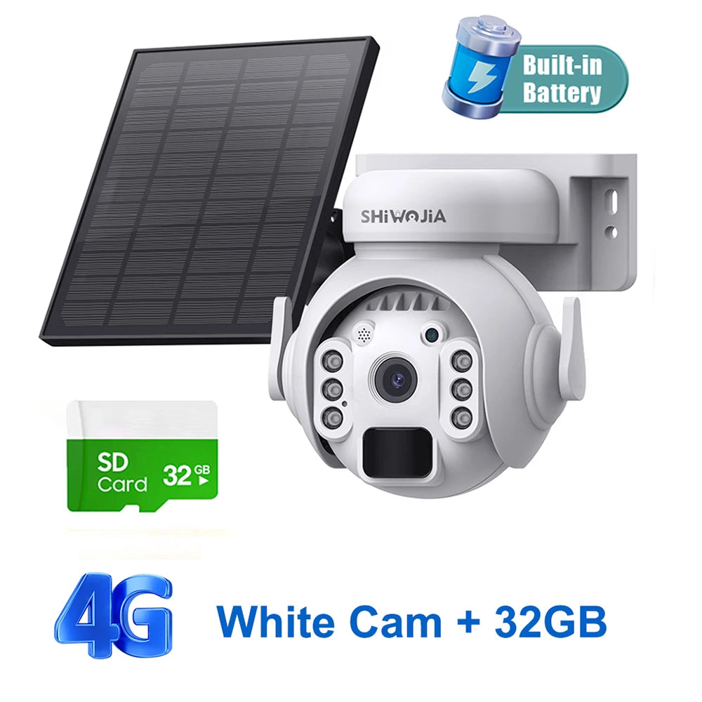 Solar Battery PTZ Camera - Wi-Fi or 4G Options