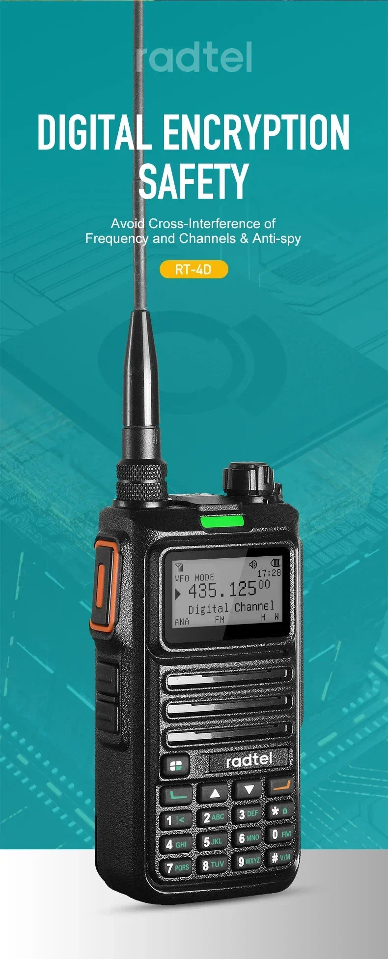 RT-4D DMR Digital and Analogue Two-Way Radio