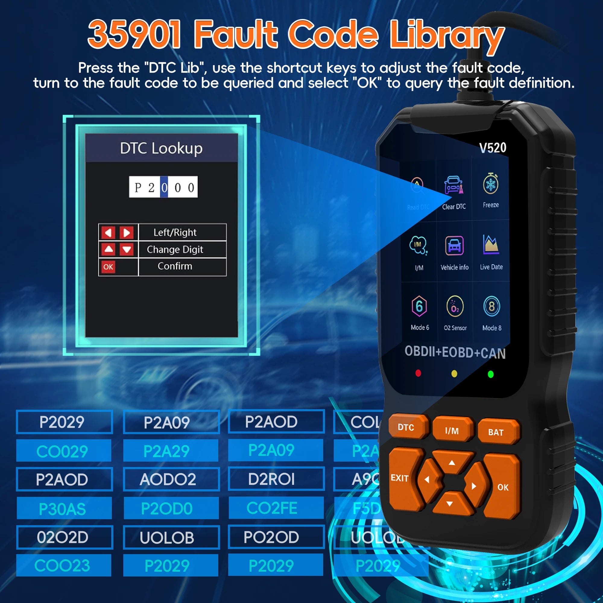 OBD2 Scanner Diagnostic Tool Check Engine Code Reader