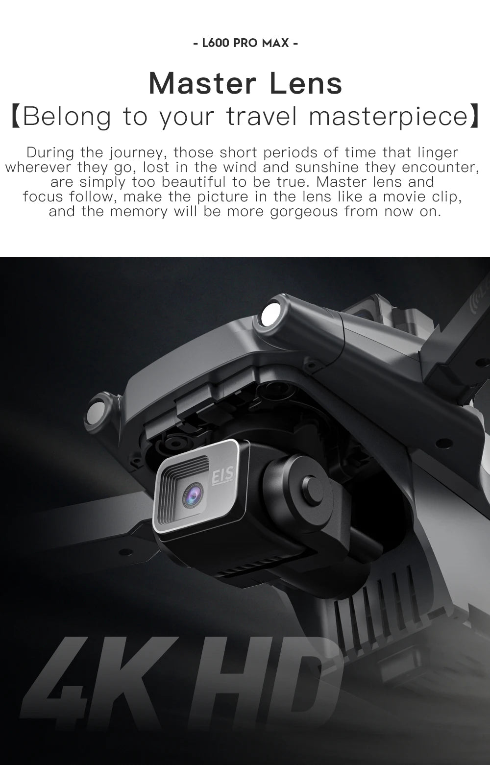 New L600 PRO MAX/PRO GPS Drone 5KM 4K Professional HD Dual Camera 3-Axis Gimbal 360° Obstacle Avoidance Brushless Quadcopter Toy