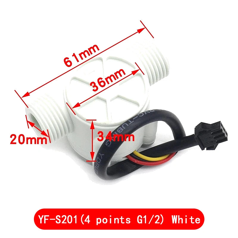 Hall-effekt Vandstrømsensor, YF-S201 eller FS300A