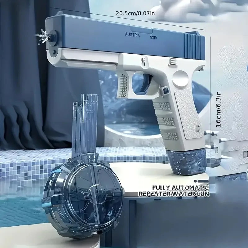 Pistola de agua eléctrica recargable de ráfaga para niños