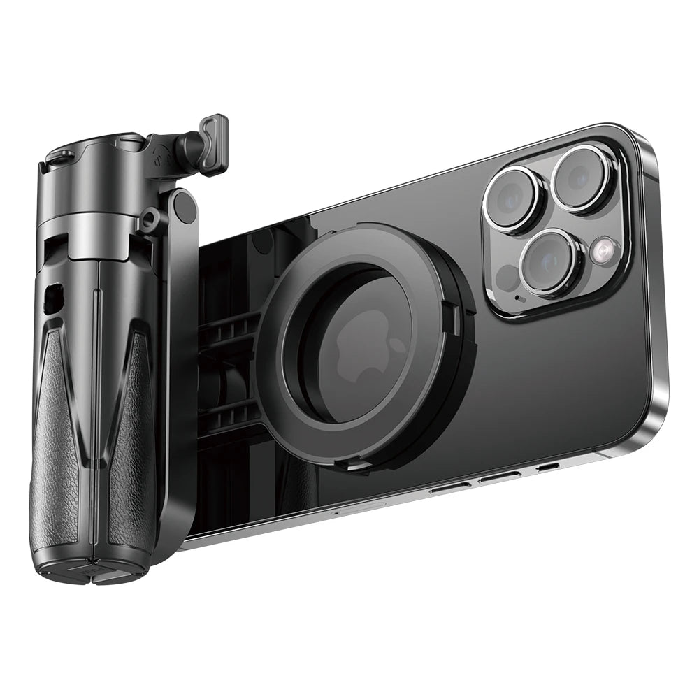 Magnetic Phone Tripod Wireless Phone Grip Selfie Stick Desktop Tripod for iPhone 12 13 14 15 16 Pro Max For Samsung phone holder