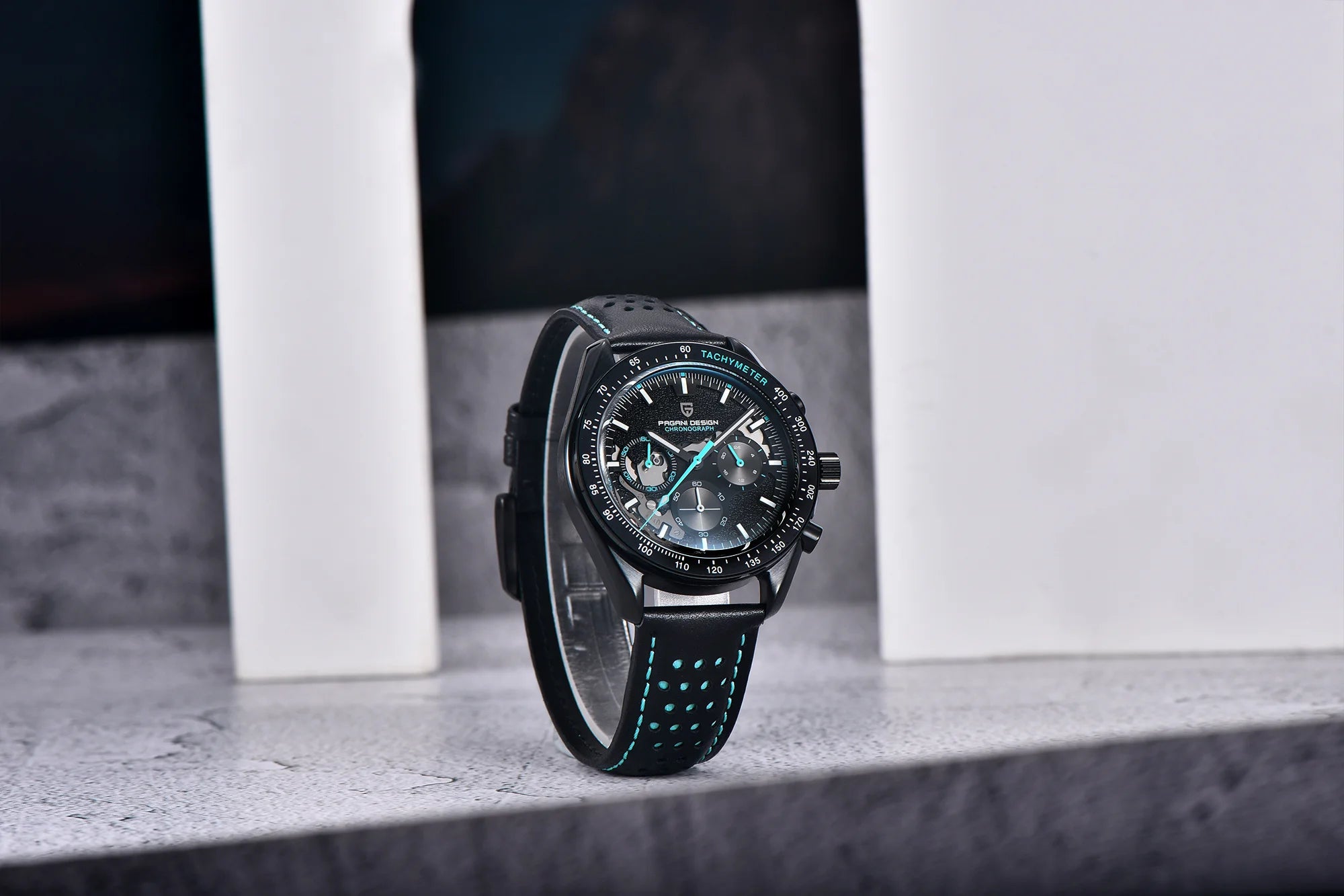 Orologio Cronografo Pagani Design Moon Dark AR Zaffiro 100M