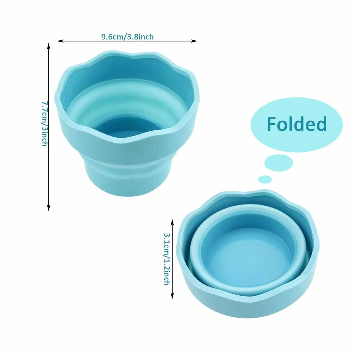 Collapsible Silicone Paintbrush Washing Cup