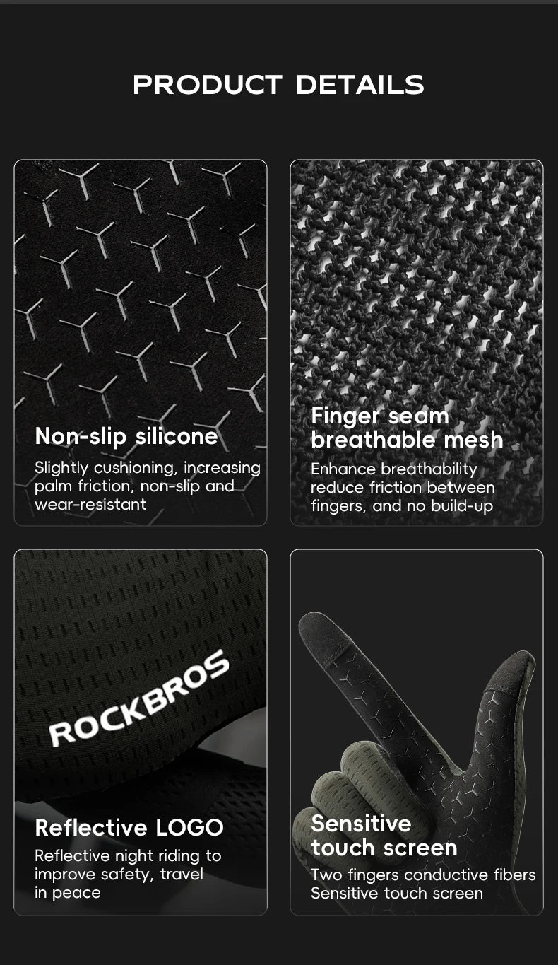 Breathable Touch Screen Cycling Gloves for Men and Women
