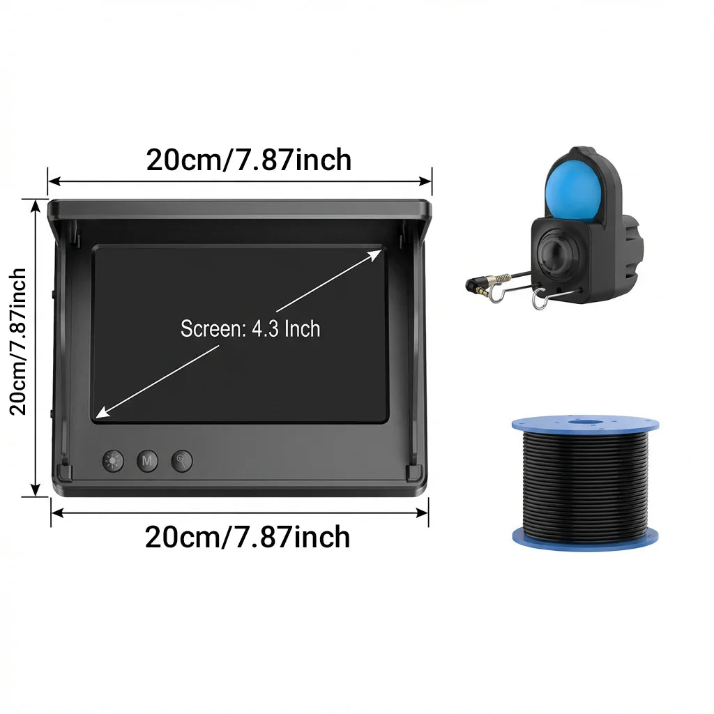 Underwater Fishing Camera with 4.3" Monitor and Night Vision